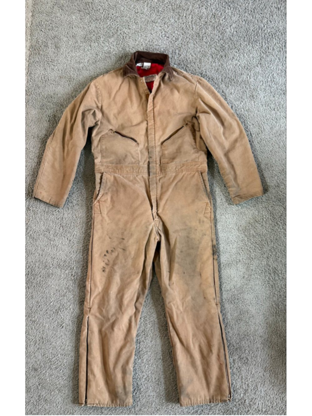 Men's Walls Blizzard-Pruf Insulated Coveralls XLT Beige Red